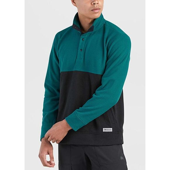 Outdoor Research treeline black trail mix snap pullover XL mens NEW 288548 - Picture 2 of 5